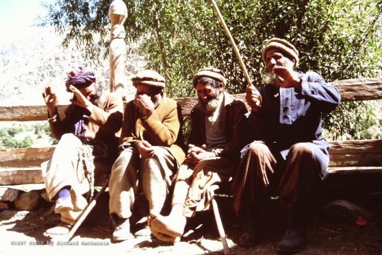 Relaxing and laughing in the morning light -- daily life in a magnificent land.